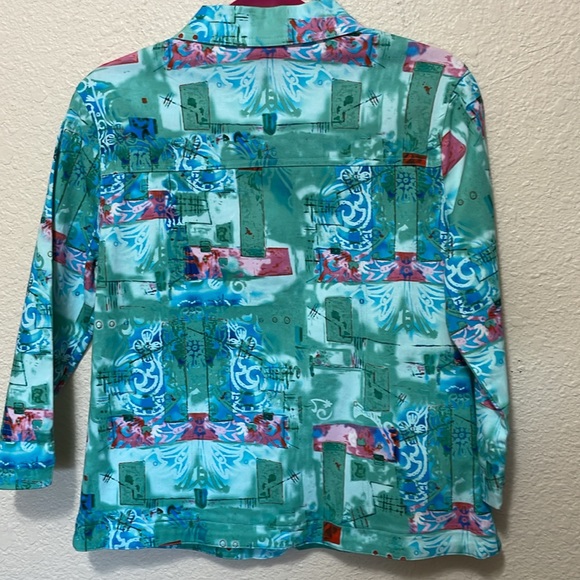Kak Tus Women's Vintage Printed Jacket. Very Good Condition. Size M. - Picture 7 of 11